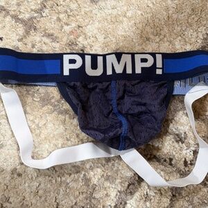 Pump! LARGE Blue/White Jockstrap